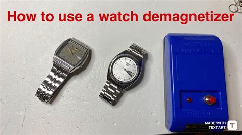 using a watch demagnetizer